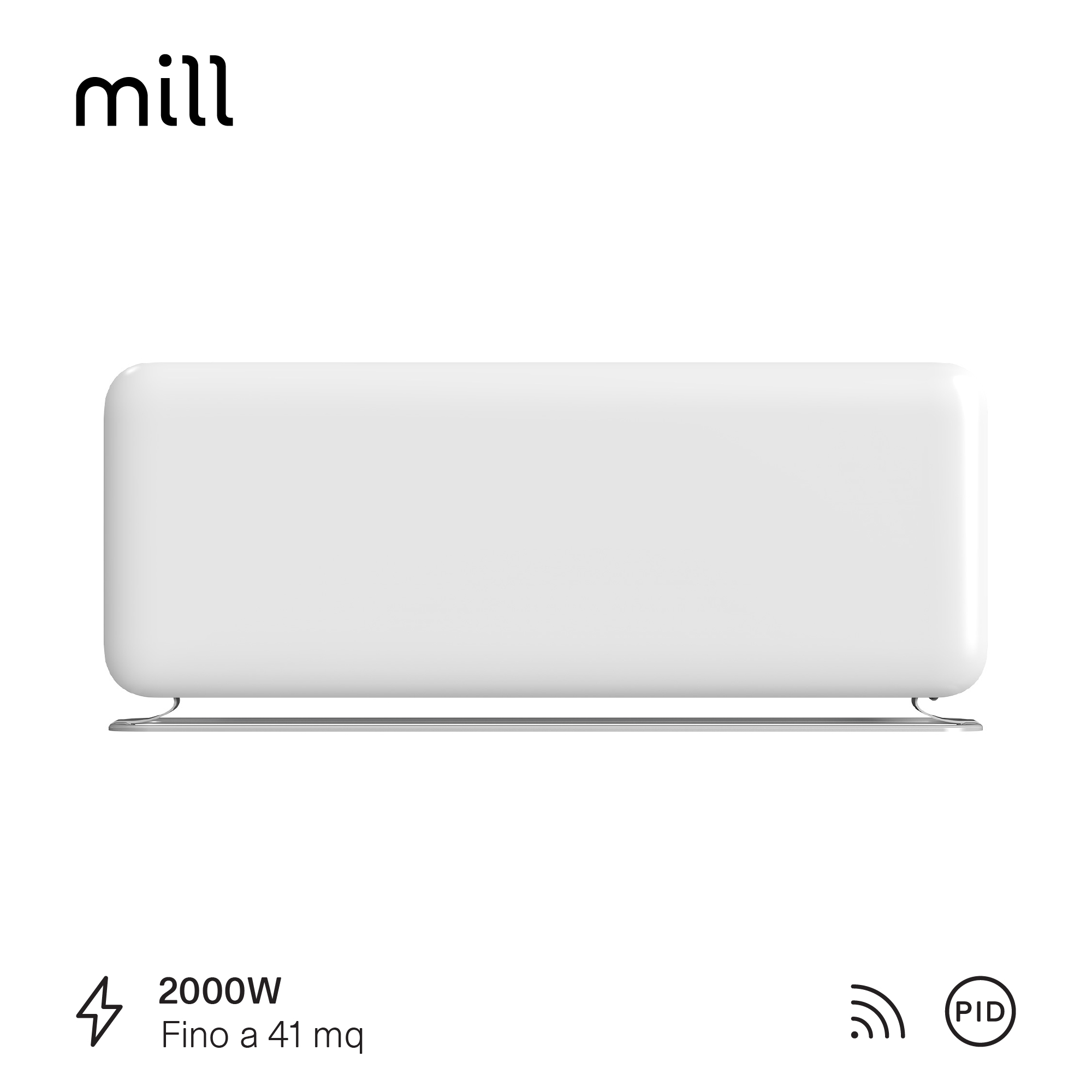 Alternative view of Termoconvettore a Parete Mill Invisible 2000W con piedini integrati - GEN 4