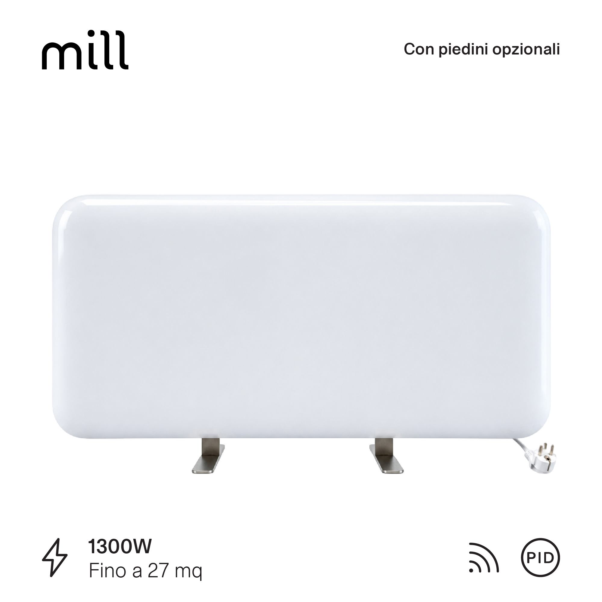 Termoconvettore a Parete Mill Invisible 1300W - GEN 4 - immagine 3
