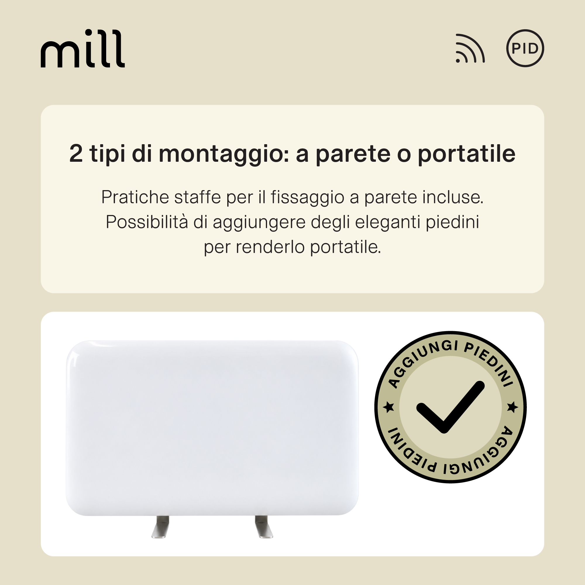 Termoconvettore a Parete Mill Invisible 700W - GEN 4 - immagine 12
